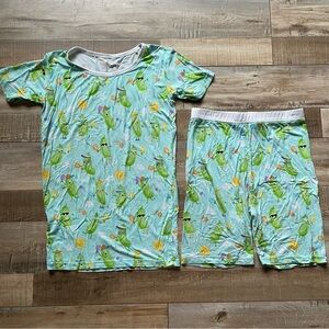 Little Sleepies bamboo short sleeve and shorts set, size 12-14